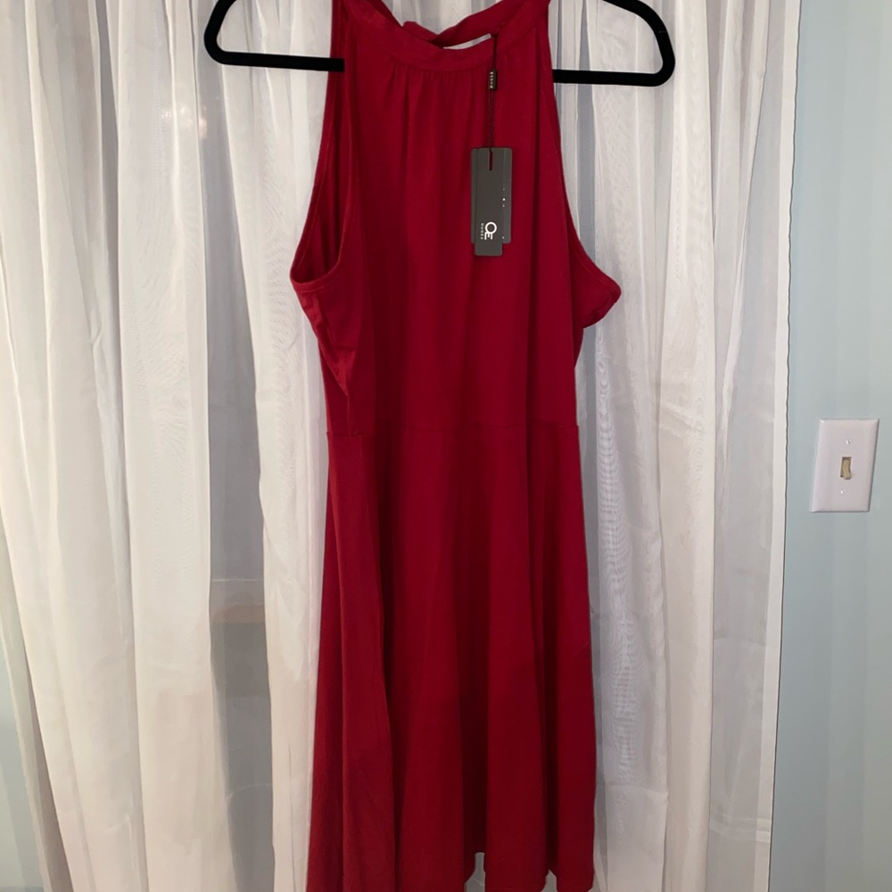 Ouges Red Halter Dress
